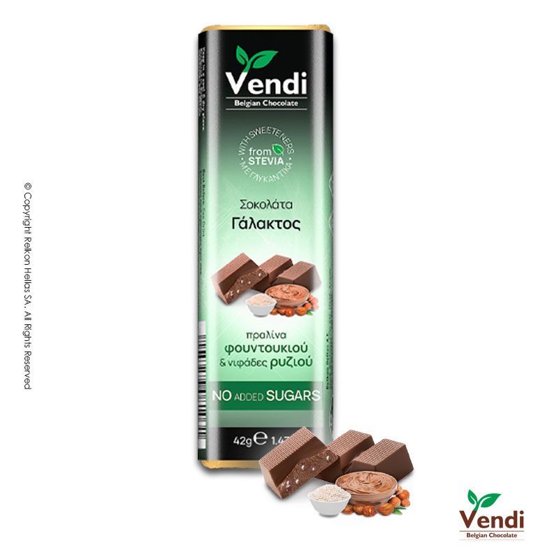 Φωτογραφία από Vendi Bars 42g Stevia Hazelnut