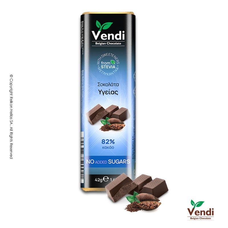 Φωτογραφία από Vendi Bars 42g Stevia Dark